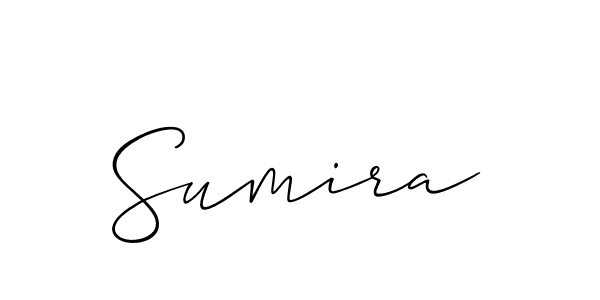 Create a beautiful signature design for name Sumira. With this signature (Allison_Script) fonts, you can make a handwritten signature for free. Sumira signature style 2 images and pictures png