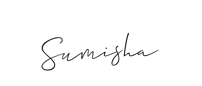 Design your own signature with our free online signature maker. With this signature software, you can create a handwritten (Allison_Script) signature for name Sumisha. Sumisha signature style 2 images and pictures png