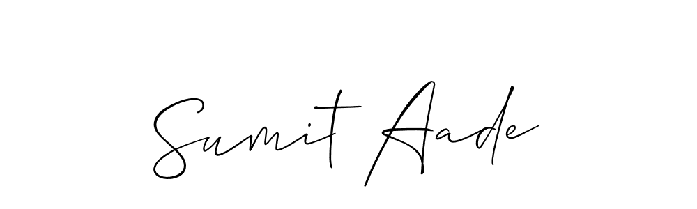 Use a signature maker to create a handwritten signature online. With this signature software, you can design (Allison_Script) your own signature for name Sumit Aade. Sumit Aade signature style 2 images and pictures png