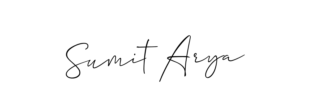 Use a signature maker to create a handwritten signature online. With this signature software, you can design (Allison_Script) your own signature for name Sumit Arya. Sumit Arya signature style 2 images and pictures png