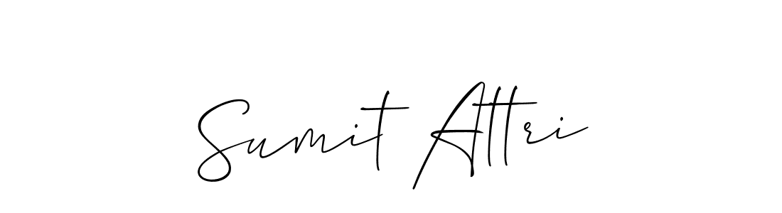 How to make Sumit Attri signature? Allison_Script is a professional autograph style. Create handwritten signature for Sumit Attri name. Sumit Attri signature style 2 images and pictures png