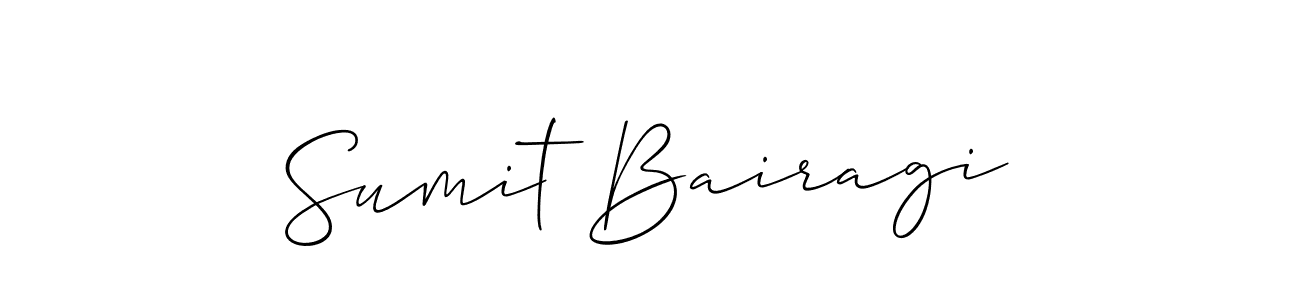 Make a beautiful signature design for name Sumit Bairagi. With this signature (Allison_Script) style, you can create a handwritten signature for free. Sumit Bairagi signature style 2 images and pictures png