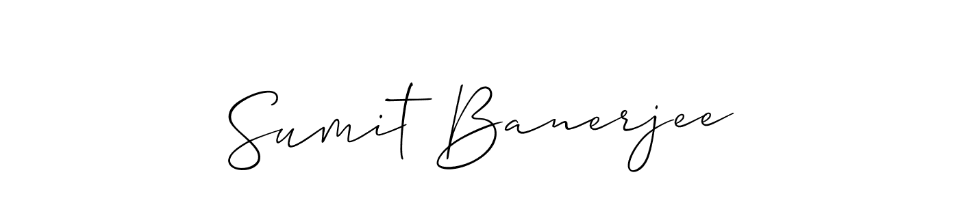 Create a beautiful signature design for name Sumit Banerjee. With this signature (Allison_Script) fonts, you can make a handwritten signature for free. Sumit Banerjee signature style 2 images and pictures png