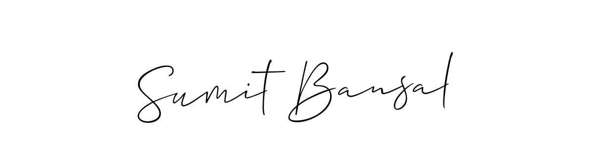 How to make Sumit Bansal signature? Allison_Script is a professional autograph style. Create handwritten signature for Sumit Bansal name. Sumit Bansal signature style 2 images and pictures png