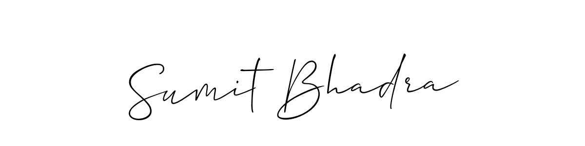 How to make Sumit Bhadra signature? Allison_Script is a professional autograph style. Create handwritten signature for Sumit Bhadra name. Sumit Bhadra signature style 2 images and pictures png