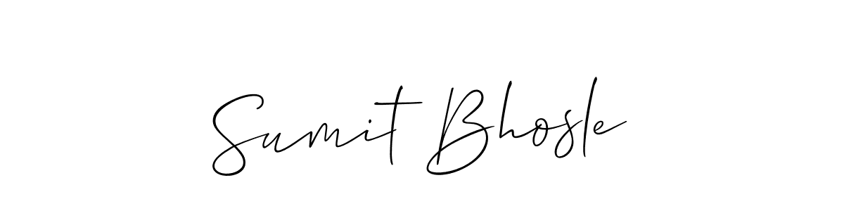 Make a beautiful signature design for name Sumit Bhosle. With this signature (Allison_Script) style, you can create a handwritten signature for free. Sumit Bhosle signature style 2 images and pictures png