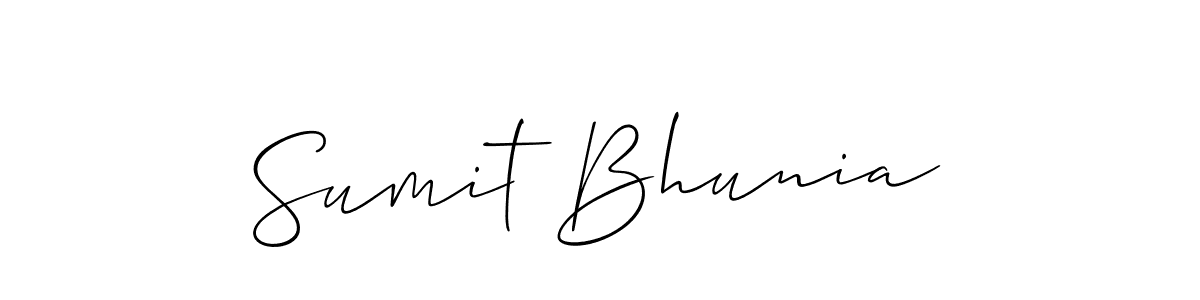 Sumit Bhunia stylish signature style. Best Handwritten Sign (Allison_Script) for my name. Handwritten Signature Collection Ideas for my name Sumit Bhunia. Sumit Bhunia signature style 2 images and pictures png