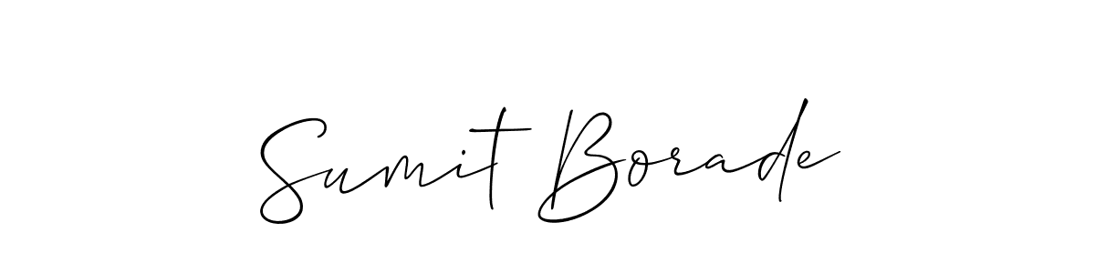 Also we have Sumit Borade name is the best signature style. Create professional handwritten signature collection using Allison_Script autograph style. Sumit Borade signature style 2 images and pictures png