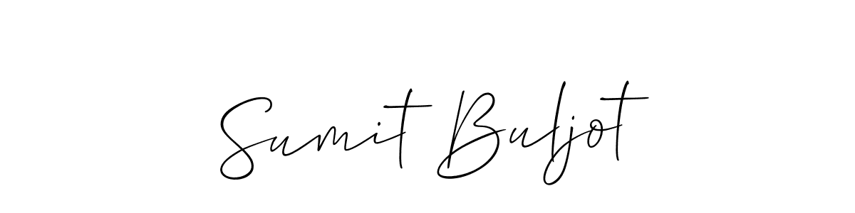 How to make Sumit Buljot name signature. Use Allison_Script style for creating short signs online. This is the latest handwritten sign. Sumit Buljot signature style 2 images and pictures png