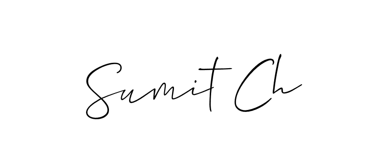 Use a signature maker to create a handwritten signature online. With this signature software, you can design (Allison_Script) your own signature for name Sumit Ch. Sumit Ch signature style 2 images and pictures png