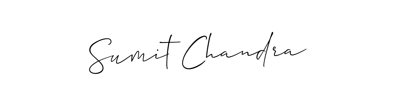 Use a signature maker to create a handwritten signature online. With this signature software, you can design (Allison_Script) your own signature for name Sumit Chandra. Sumit Chandra signature style 2 images and pictures png