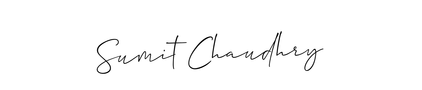 Sumit Chaudhry stylish signature style. Best Handwritten Sign (Allison_Script) for my name. Handwritten Signature Collection Ideas for my name Sumit Chaudhry. Sumit Chaudhry signature style 2 images and pictures png