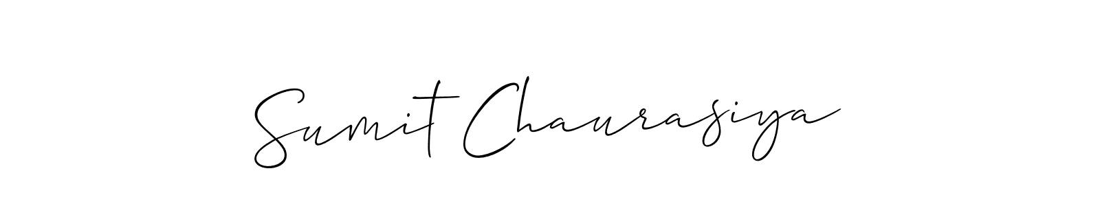How to make Sumit Chaurasiya signature? Allison_Script is a professional autograph style. Create handwritten signature for Sumit Chaurasiya name. Sumit Chaurasiya signature style 2 images and pictures png