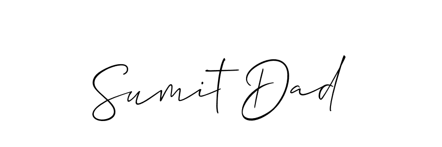 How to Draw Sumit Dad signature style? Allison_Script is a latest design signature styles for name Sumit Dad. Sumit Dad signature style 2 images and pictures png