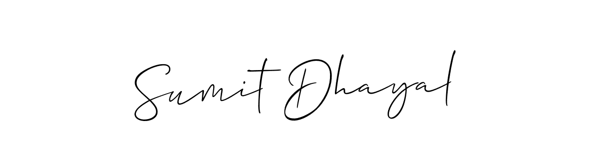 Also we have Sumit Dhayal name is the best signature style. Create professional handwritten signature collection using Allison_Script autograph style. Sumit Dhayal signature style 2 images and pictures png