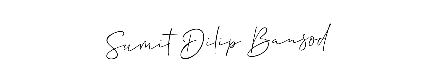 Also we have Sumit Dilip Bansod name is the best signature style. Create professional handwritten signature collection using Allison_Script autograph style. Sumit Dilip Bansod signature style 2 images and pictures png