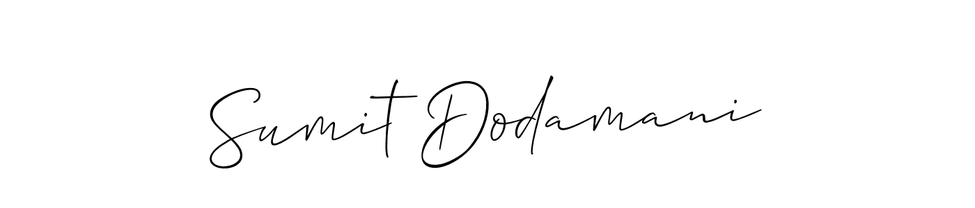 Make a beautiful signature design for name Sumit Dodamani. With this signature (Allison_Script) style, you can create a handwritten signature for free. Sumit Dodamani signature style 2 images and pictures png