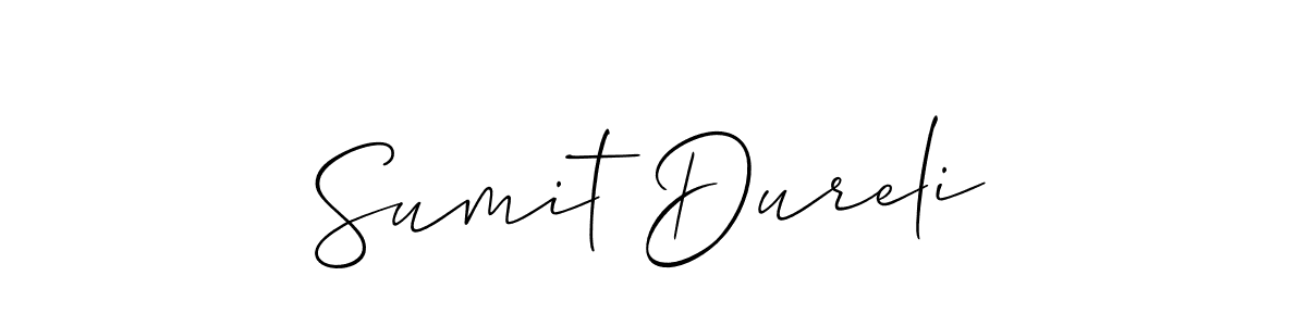 This is the best signature style for the Sumit Dureli name. Also you like these signature font (Allison_Script). Mix name signature. Sumit Dureli signature style 2 images and pictures png