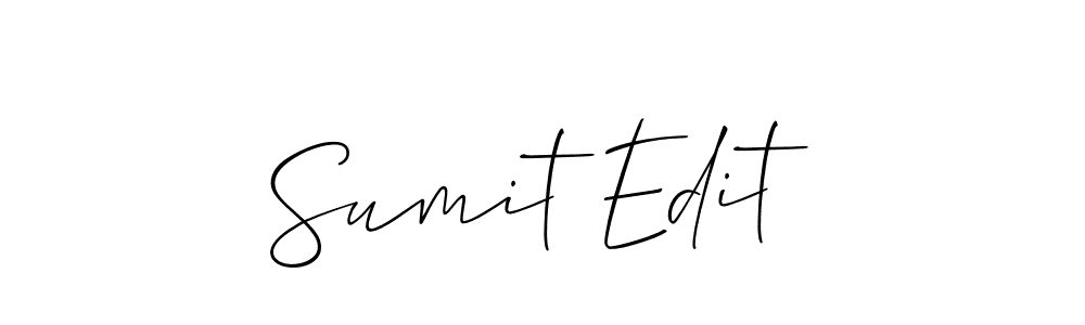 Make a beautiful signature design for name Sumit Edit. With this signature (Allison_Script) style, you can create a handwritten signature for free. Sumit Edit signature style 2 images and pictures png