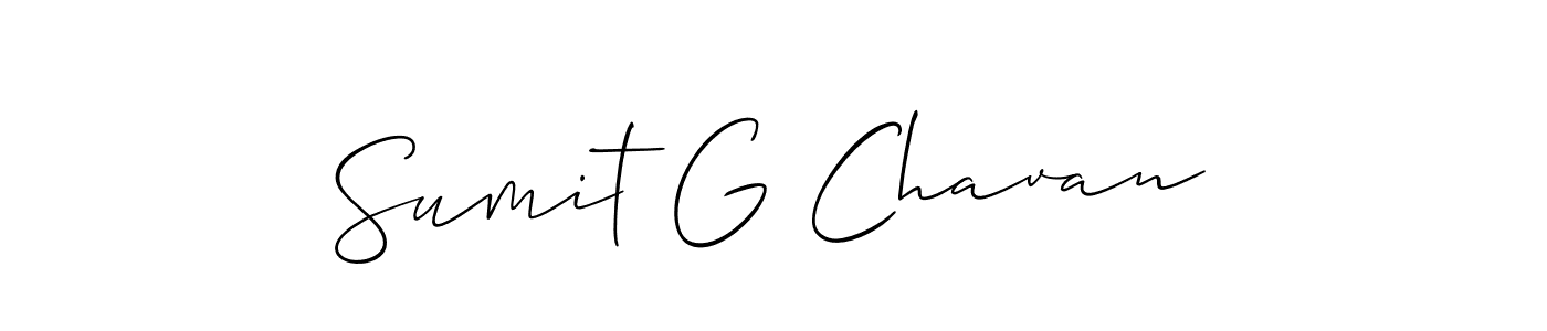 Design your own signature with our free online signature maker. With this signature software, you can create a handwritten (Allison_Script) signature for name Sumit G Chavan. Sumit G Chavan signature style 2 images and pictures png