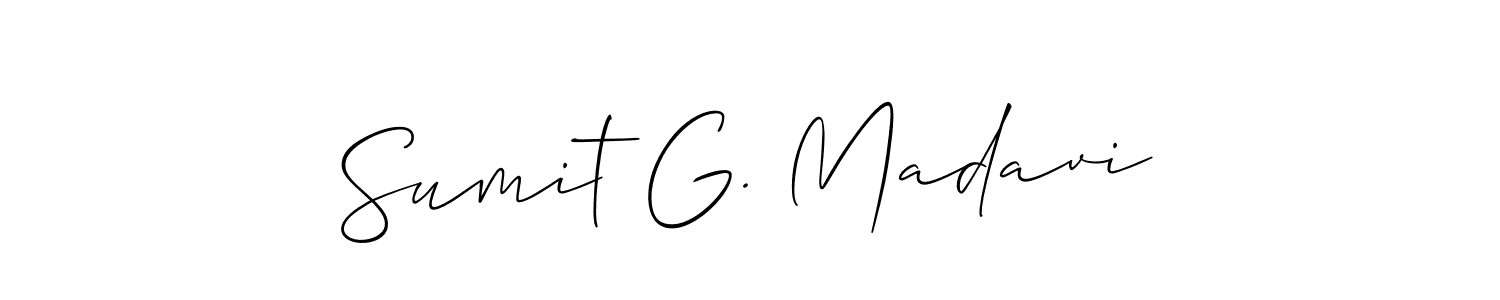 Check out images of Autograph of Sumit G. Madavi name. Actor Sumit G. Madavi Signature Style. Allison_Script is a professional sign style online. Sumit G. Madavi signature style 2 images and pictures png