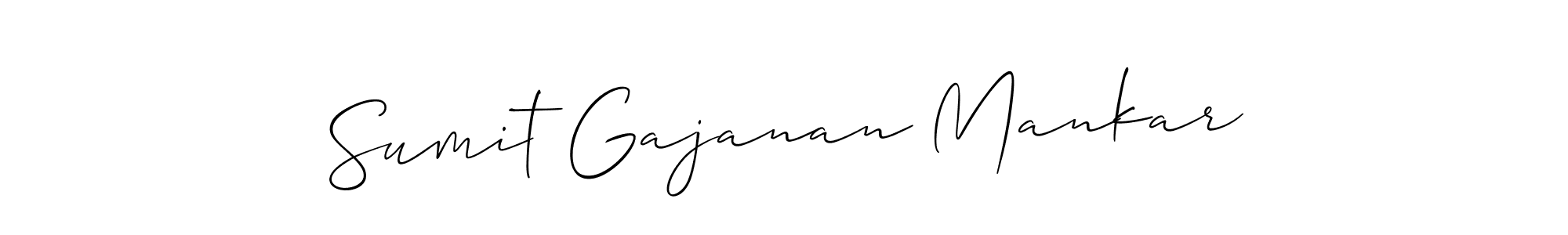 How to Draw Sumit Gajanan Mankar signature style? Allison_Script is a latest design signature styles for name Sumit Gajanan Mankar. Sumit Gajanan Mankar signature style 2 images and pictures png