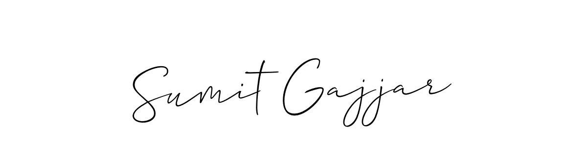 It looks lik you need a new signature style for name Sumit Gajjar. Design unique handwritten (Allison_Script) signature with our free signature maker in just a few clicks. Sumit Gajjar signature style 2 images and pictures png