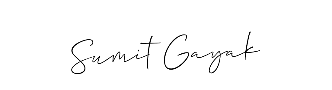 Also we have Sumit Gayak name is the best signature style. Create professional handwritten signature collection using Allison_Script autograph style. Sumit Gayak signature style 2 images and pictures png