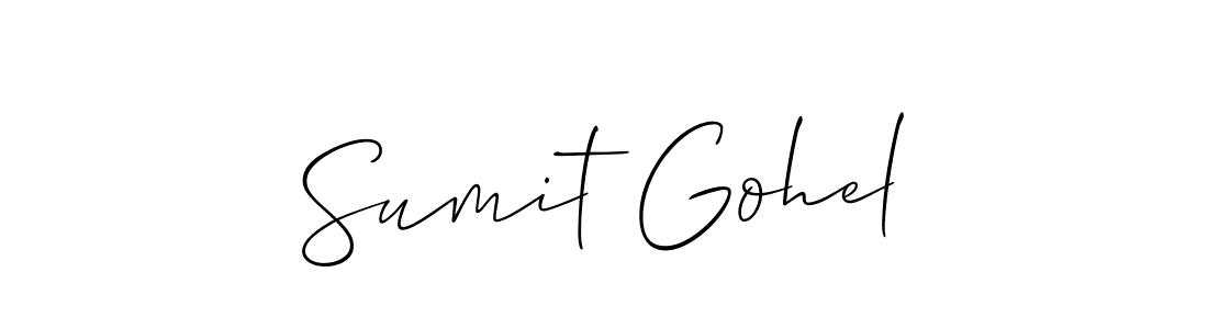 How to Draw Sumit Gohel signature style? Allison_Script is a latest design signature styles for name Sumit Gohel. Sumit Gohel signature style 2 images and pictures png