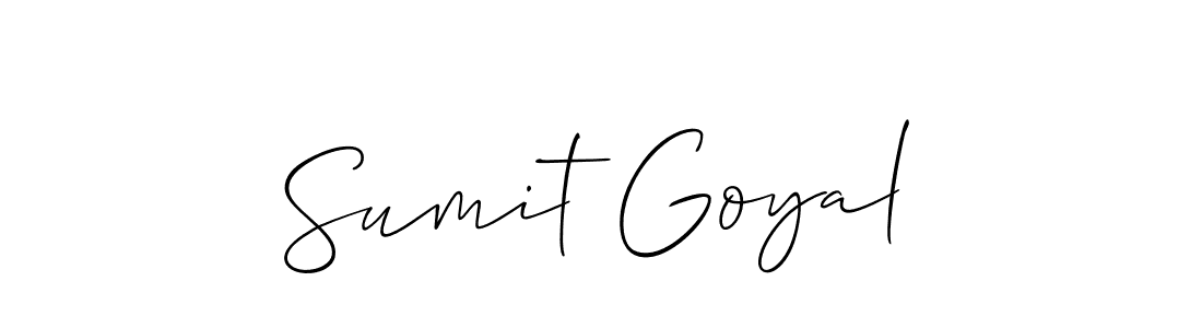 Sumit Goyal stylish signature style. Best Handwritten Sign (Allison_Script) for my name. Handwritten Signature Collection Ideas for my name Sumit Goyal. Sumit Goyal signature style 2 images and pictures png