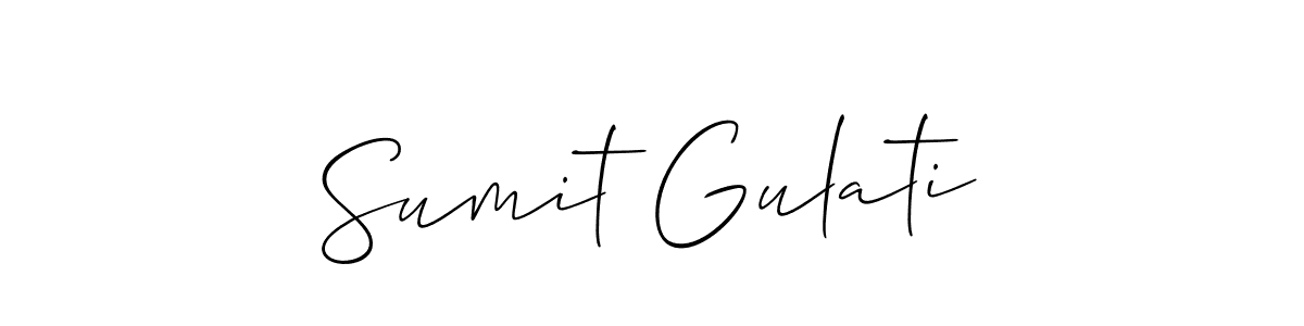 Sumit Gulati stylish signature style. Best Handwritten Sign (Allison_Script) for my name. Handwritten Signature Collection Ideas for my name Sumit Gulati. Sumit Gulati signature style 2 images and pictures png