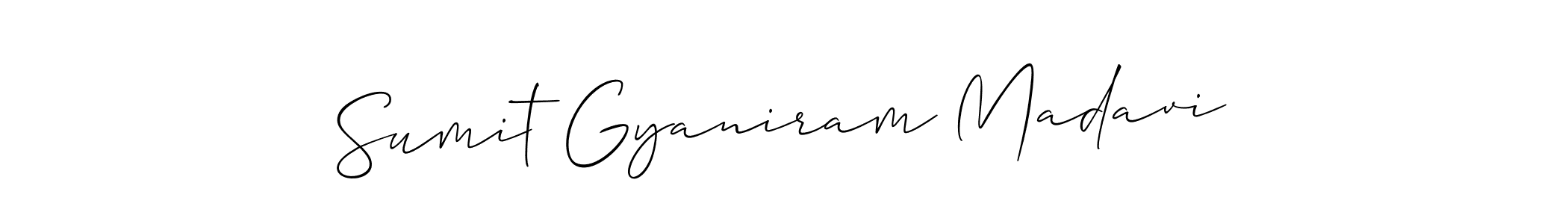 The best way (Allison_Script) to make a short signature is to pick only two or three words in your name. The name Sumit Gyaniram Madavi include a total of six letters. For converting this name. Sumit Gyaniram Madavi signature style 2 images and pictures png