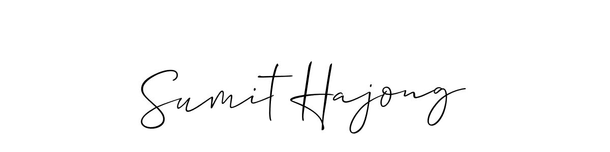 Make a beautiful signature design for name Sumit Hajong. With this signature (Allison_Script) style, you can create a handwritten signature for free. Sumit Hajong signature style 2 images and pictures png