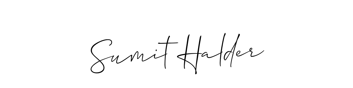 Create a beautiful signature design for name Sumit Halder. With this signature (Allison_Script) fonts, you can make a handwritten signature for free. Sumit Halder signature style 2 images and pictures png