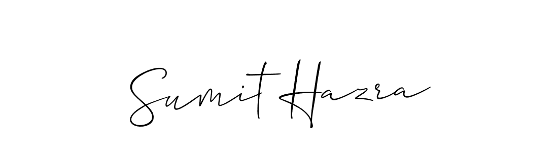 The best way (Allison_Script) to make a short signature is to pick only two or three words in your name. The name Sumit Hazra include a total of six letters. For converting this name. Sumit Hazra signature style 2 images and pictures png