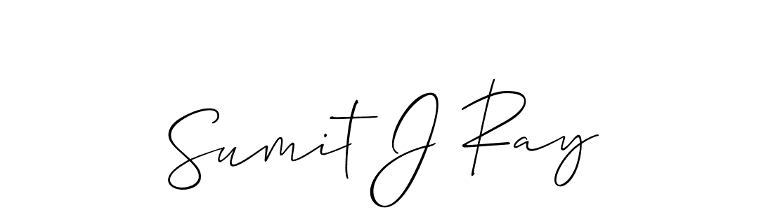 Also we have Sumit J Ray name is the best signature style. Create professional handwritten signature collection using Allison_Script autograph style. Sumit J Ray signature style 2 images and pictures png