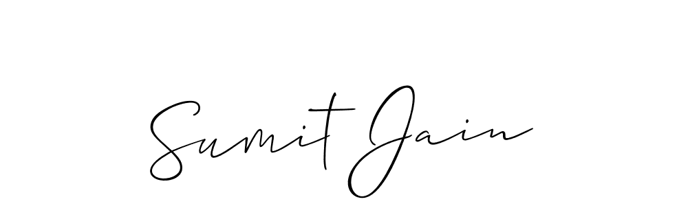 The best way (Allison_Script) to make a short signature is to pick only two or three words in your name. The name Sumit Jain include a total of six letters. For converting this name. Sumit Jain signature style 2 images and pictures png