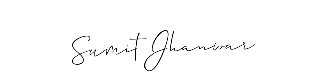 Make a beautiful signature design for name Sumit Jhanwar. With this signature (Allison_Script) style, you can create a handwritten signature for free. Sumit Jhanwar signature style 2 images and pictures png