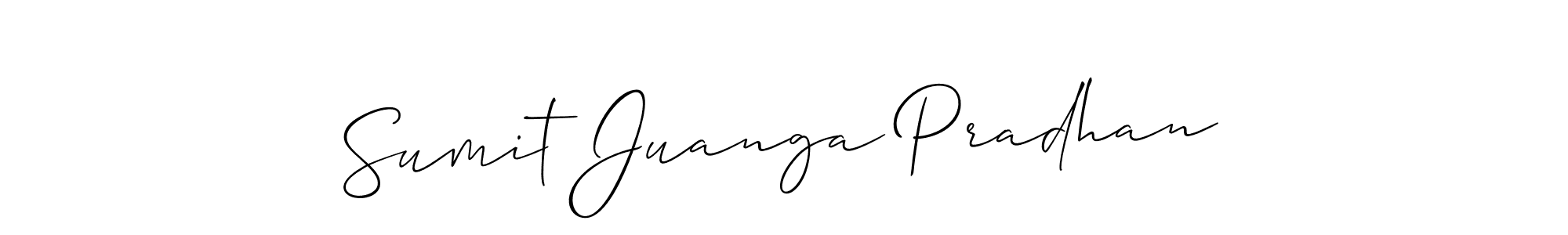 You should practise on your own different ways (Allison_Script) to write your name (Sumit Juanga Pradhan) in signature. don't let someone else do it for you. Sumit Juanga Pradhan signature style 2 images and pictures png