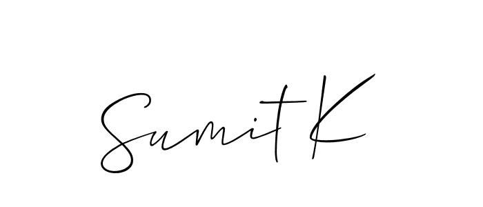 Once you've used our free online signature maker to create your best signature Allison_Script style, it's time to enjoy all of the benefits that Sumit K name signing documents. Sumit K signature style 2 images and pictures png