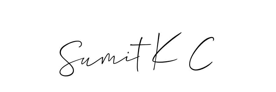 How to make Sumit K C signature? Allison_Script is a professional autograph style. Create handwritten signature for Sumit K C name. Sumit K C signature style 2 images and pictures png