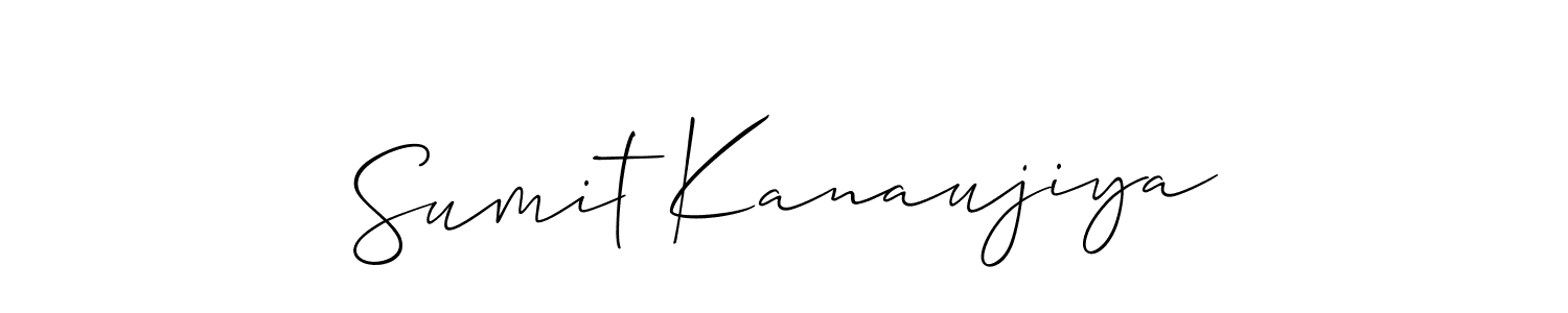 This is the best signature style for the Sumit Kanaujiya name. Also you like these signature font (Allison_Script). Mix name signature. Sumit Kanaujiya signature style 2 images and pictures png