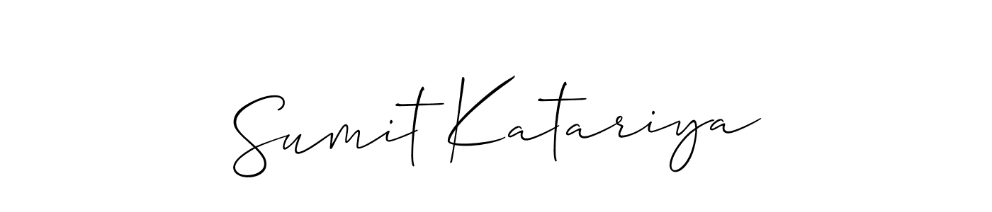 How to make Sumit Katariya name signature. Use Allison_Script style for creating short signs online. This is the latest handwritten sign. Sumit Katariya signature style 2 images and pictures png