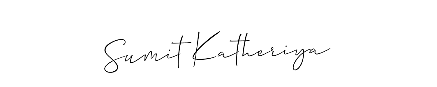 How to make Sumit Katheriya name signature. Use Allison_Script style for creating short signs online. This is the latest handwritten sign. Sumit Katheriya signature style 2 images and pictures png