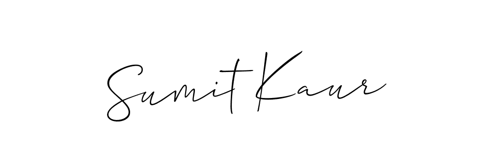 Use a signature maker to create a handwritten signature online. With this signature software, you can design (Allison_Script) your own signature for name Sumit Kaur. Sumit Kaur signature style 2 images and pictures png