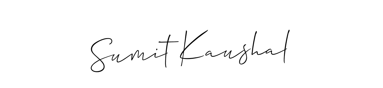 Make a beautiful signature design for name Sumit Kaushal. With this signature (Allison_Script) style, you can create a handwritten signature for free. Sumit Kaushal signature style 2 images and pictures png