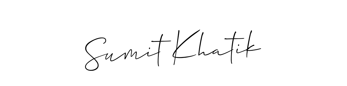 This is the best signature style for the Sumit Khatik name. Also you like these signature font (Allison_Script). Mix name signature. Sumit Khatik signature style 2 images and pictures png