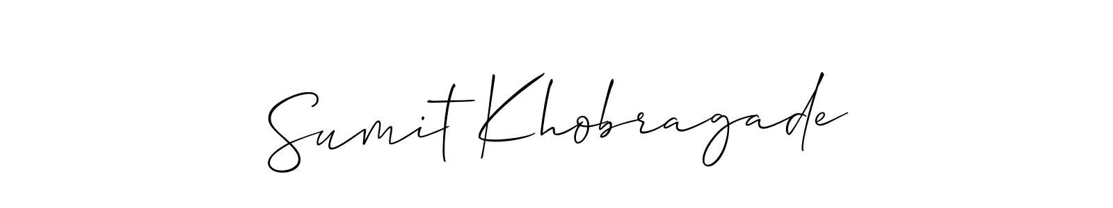 Make a short Sumit Khobragade signature style. Manage your documents anywhere anytime using Allison_Script. Create and add eSignatures, submit forms, share and send files easily. Sumit Khobragade signature style 2 images and pictures png
