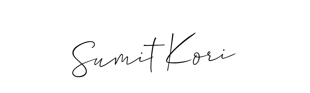 Allison_Script is a professional signature style that is perfect for those who want to add a touch of class to their signature. It is also a great choice for those who want to make their signature more unique. Get Sumit Kori name to fancy signature for free. Sumit Kori signature style 2 images and pictures png