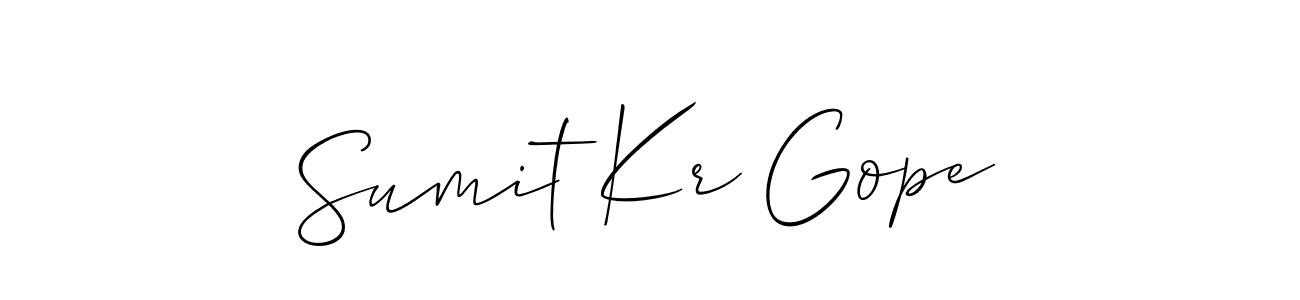 if you are searching for the best signature style for your name Sumit Kr Gope. so please give up your signature search. here we have designed multiple signature styles  using Allison_Script. Sumit Kr Gope signature style 2 images and pictures png